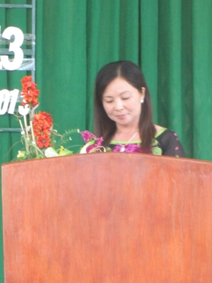 Cô Trương Thị Kim Thúy - Hiệu trưởng Trường Mầm non Đông Hòa